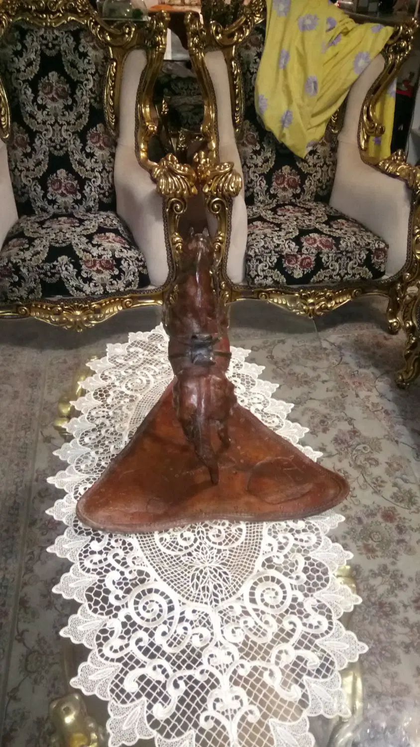 مجسمه تمام چرم طبیعی آنتیک شاهکار سوئیسی|مجسمه، تندیس، ماکت|تهران, سید خندان (جلفا)|دیوار
