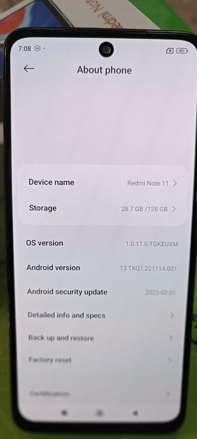 گوشی شیائومی redmi note 11 رم ۱۲۸|موبایل|تهران, تهرانپارس شرقی|دیوار