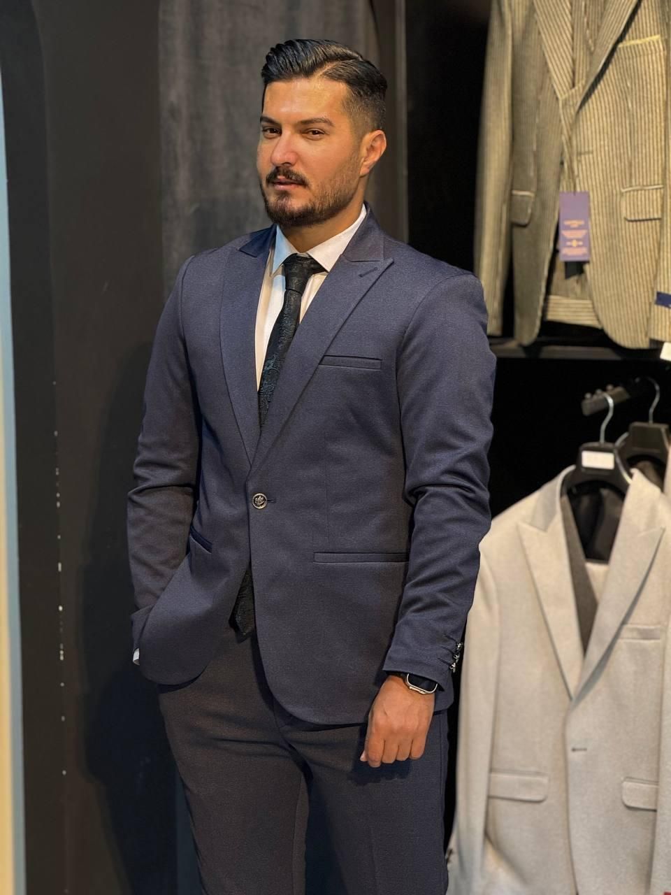 کت شلوار بدون ژیله سرمه ای روشن(شوک پلاس )|لباس|تبریز, |دیوار