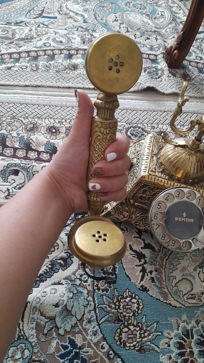 تلفن برنجی مکعبی|صنایع دستی و سایر لوازم تزئینی|تهران, المهدی|دیوار