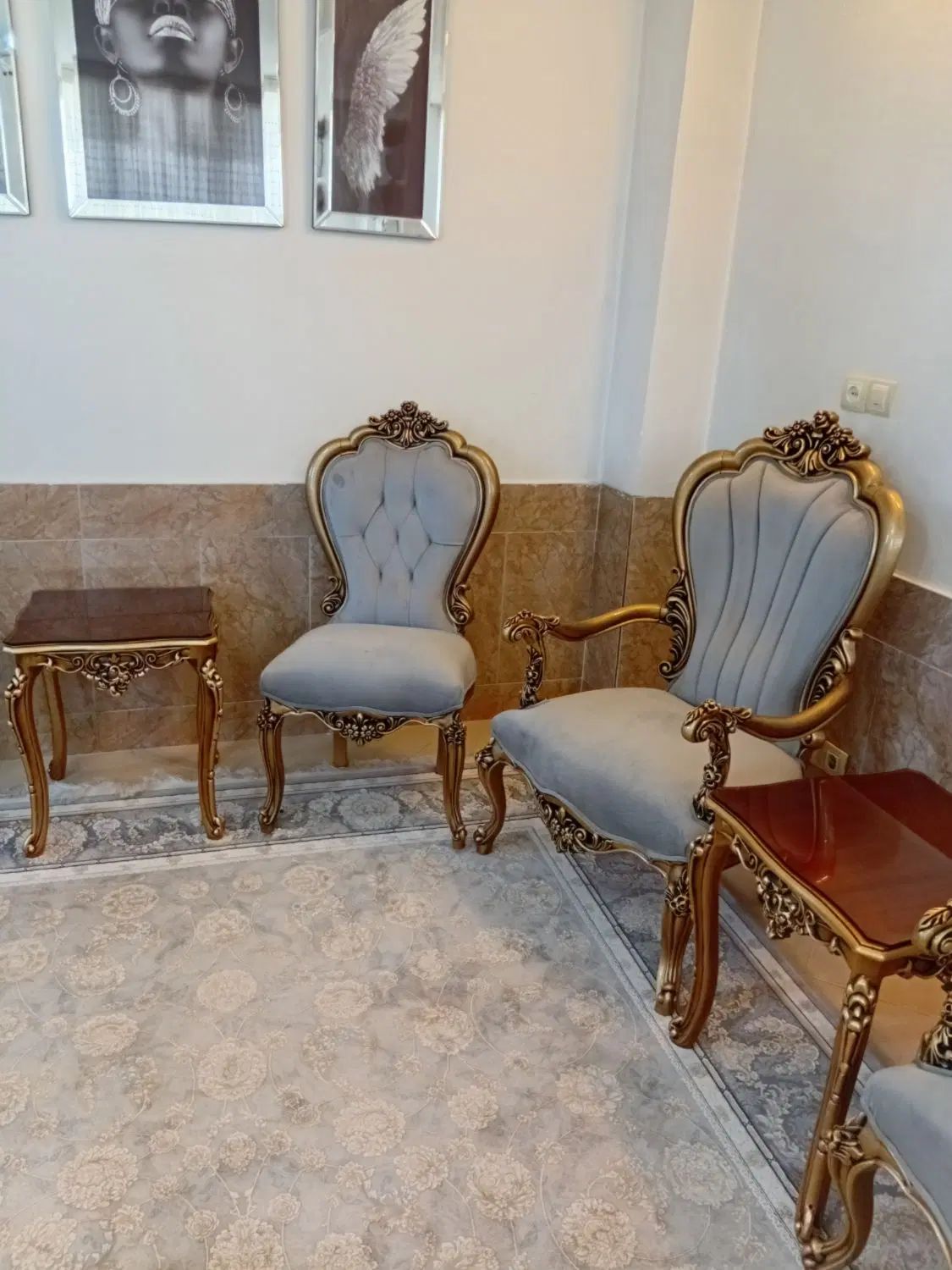 مبلمان کلاسیک سلطنتی در حد نو|مبلمان خانگی و میز عسلی|اصفهان, کنگاز|دیوار