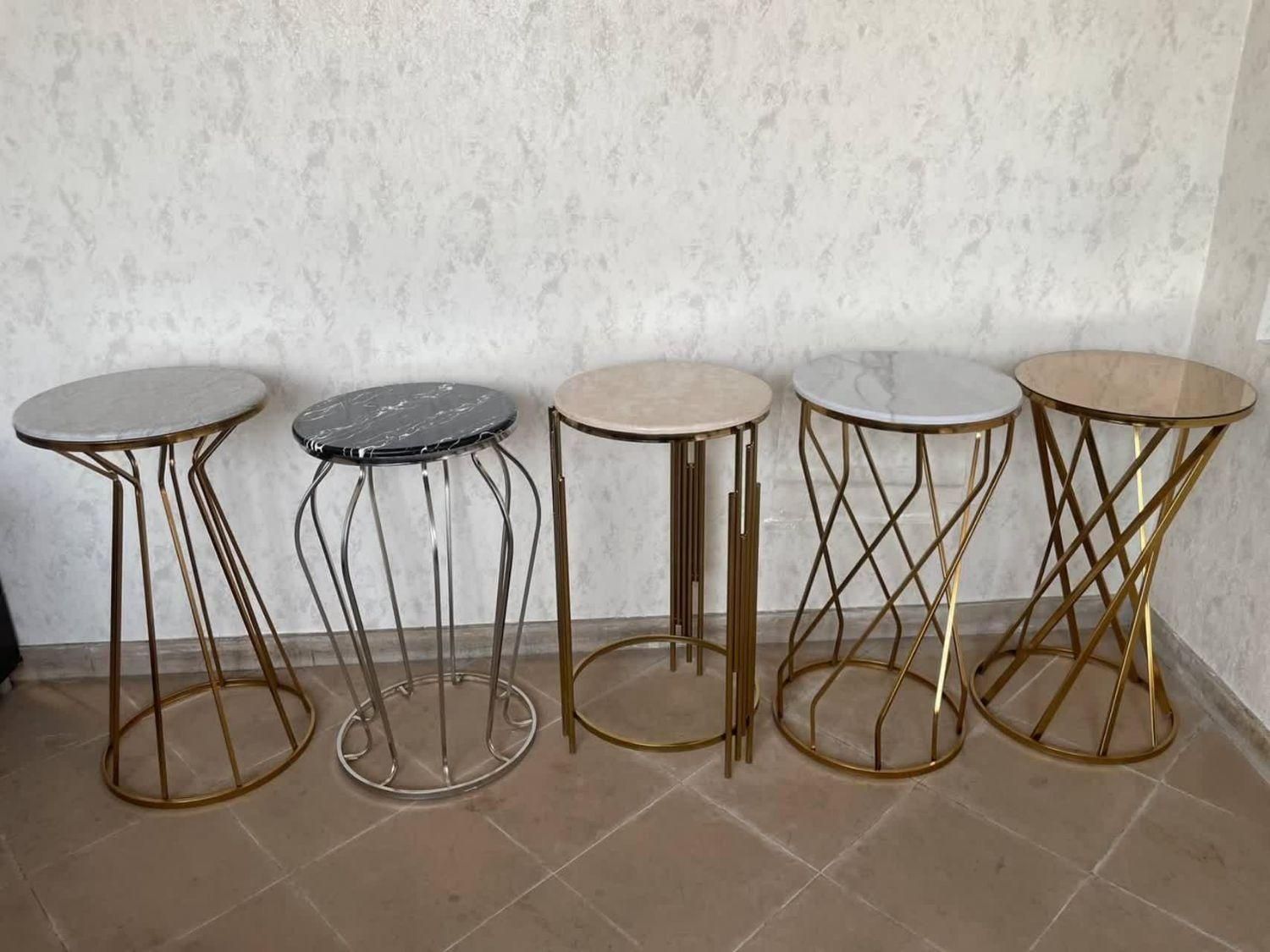 میز عسلی کنار سالنی تولد بلند تشریفاتی فلزی خاطره|مبلمان خانگی و میز عسلی|قم, باغ شریفی|دیوار