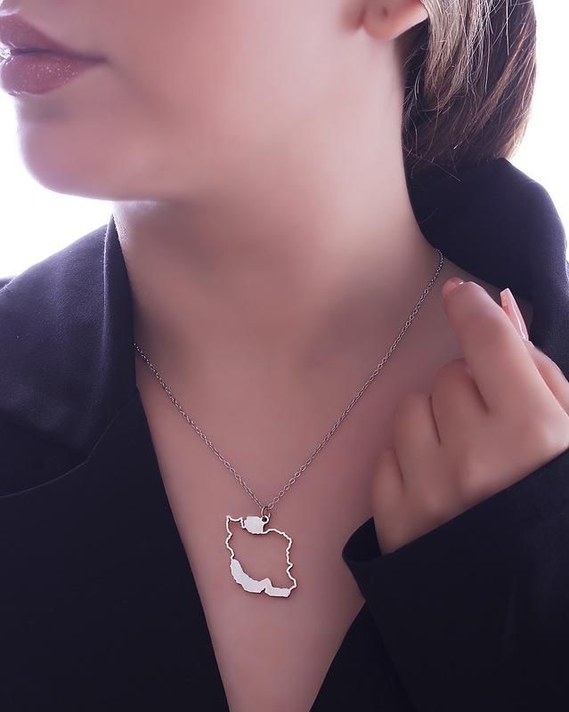 گردنبند نقشه ایران نقره ای|بدلیجات|رباط‌کریم, |دیوار