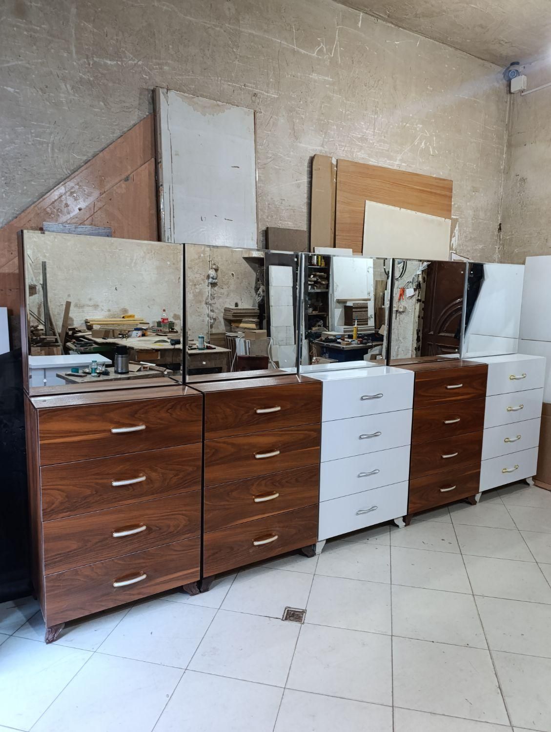 دراور ارایشی با آیینه ریلی عمده-خرده|جاکفشی، کمد، دراور|تبریز, |دیوار