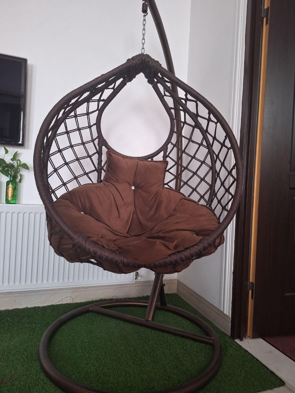 تاب ریلکسی دوبل سالم بدنه وتشک قهوه ای،تحمل120کیلو|مبلمان خانگی و میز عسلی|نی‌ریز, |دیوار