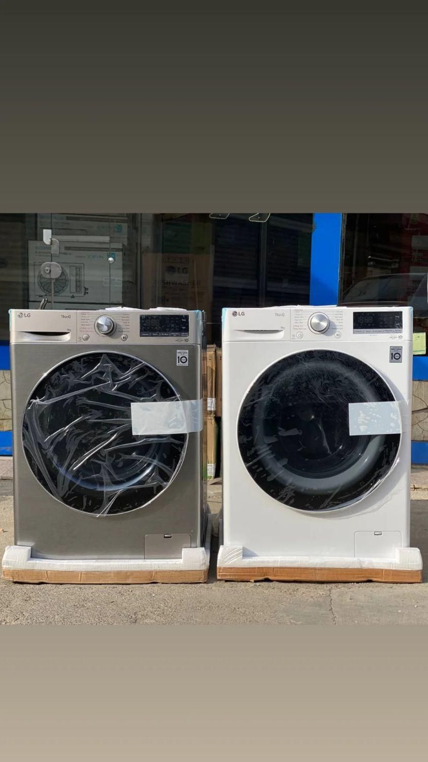 لباسشویی الجی ۹ کیلو با بخارشو اصلی|ماشین لباسشویی و خشککن لباس|شهرکرد, |دیوار