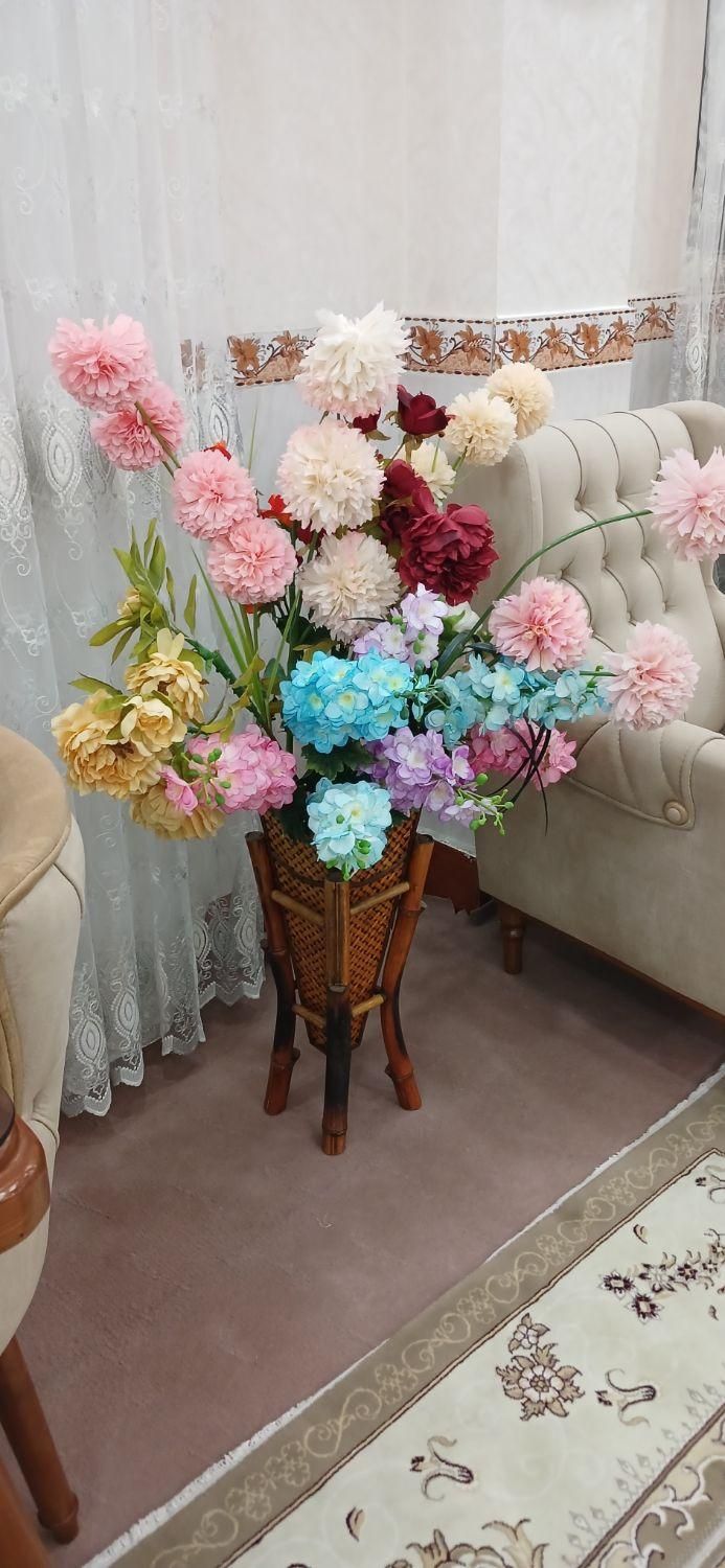 گل مصنوعی با گلدان|گل مصنوعی|ملایر, |دیوار