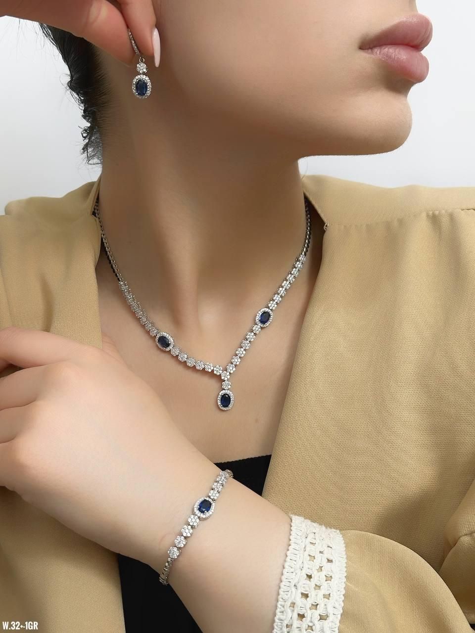 سرویس زنجیری نقره نیم سرویس نقره روکش طلا|بدلیجات|تبریز, |دیوار