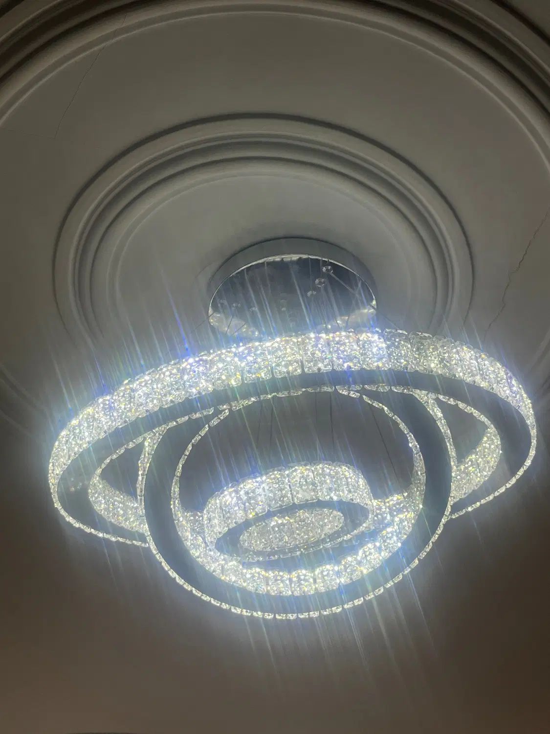 ۲ عدد لوستر lEd مدرن الماسی ۳ حلقه / نو / بزرگ|لوستر و چراغ آویز|تهران, اقدسیه|دیوار