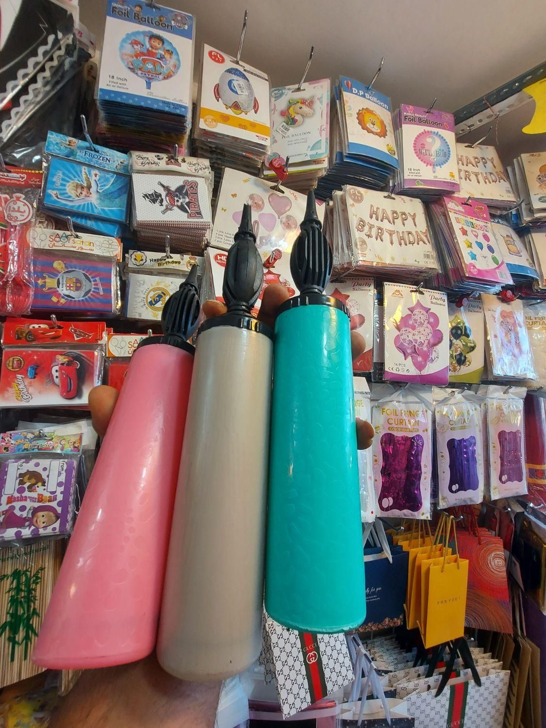 پمپ بادکنک تم تولد دستی|اسباب‌‌بازی|شیراز, کوزه گری|دیوار