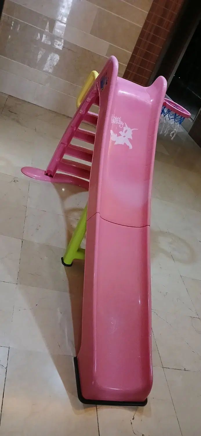 سرسره کودک صورتی مدل سارینا ۵ پله با تور بسکتبال|اسباب‌‌بازی|تهران, دریاچه شهدای خلیج فارس|دیوار