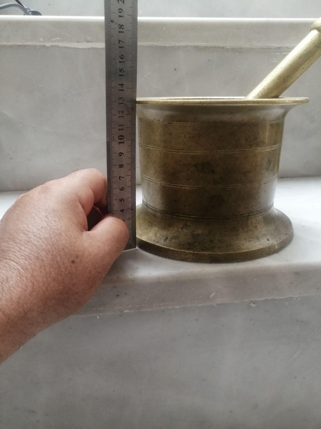 هاونگ برنجی قدیمی سایز بزرگ 7 کیلو و نیم|ظروف پختوپز|شیراز, شهرک فرهنگیان|دیوار