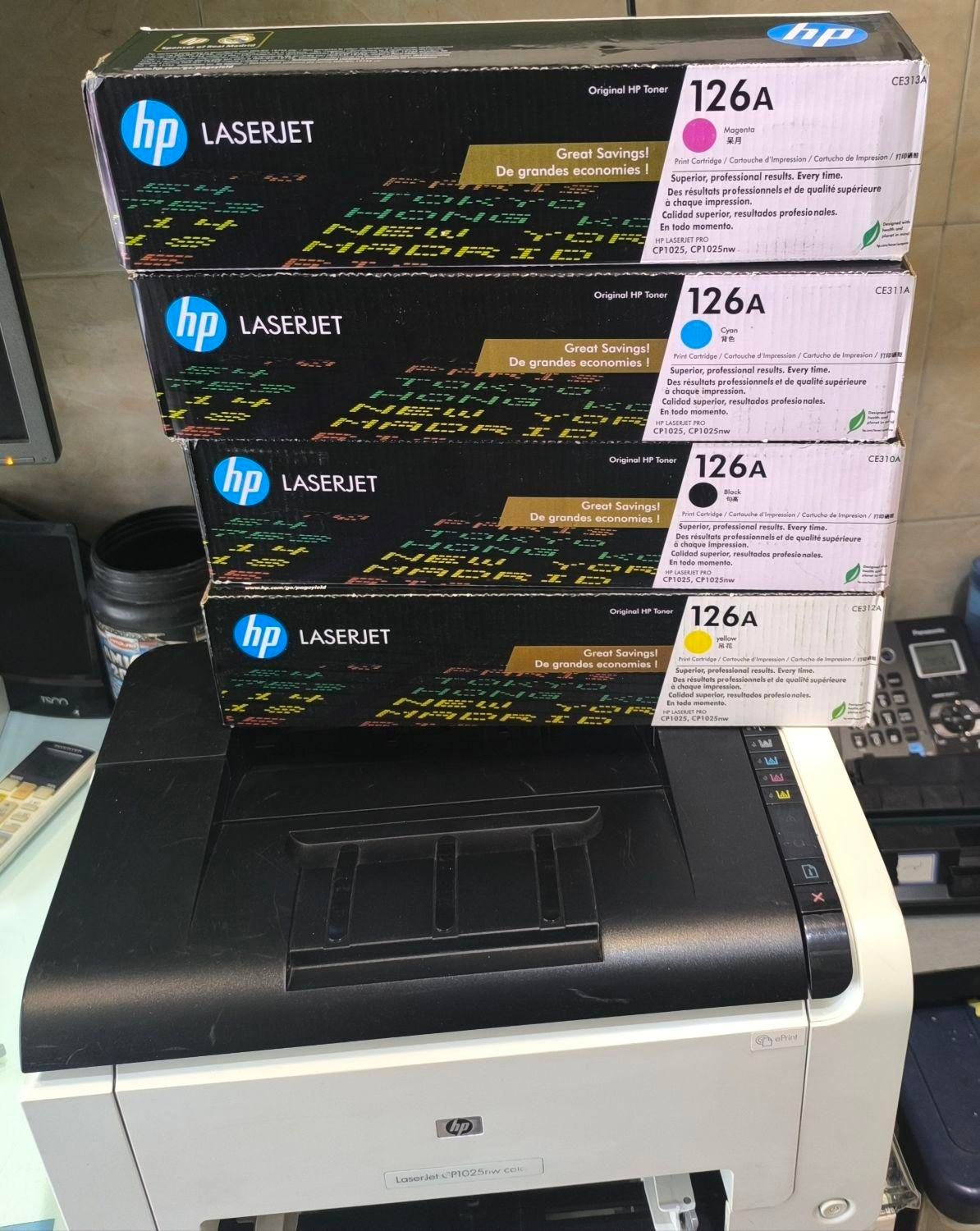 پرینتر لیزری رنگی اچ پی 1025w|پرینتر، اسکنر، کپی، فکس|تهران, خاک سفید|دیوار