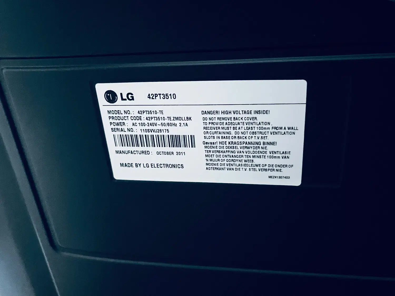 تلویزیون LG ۴۲ اینچ پلاسما|تلویزیون و پروژکتور|مشهد, فتح المبین|دیوار