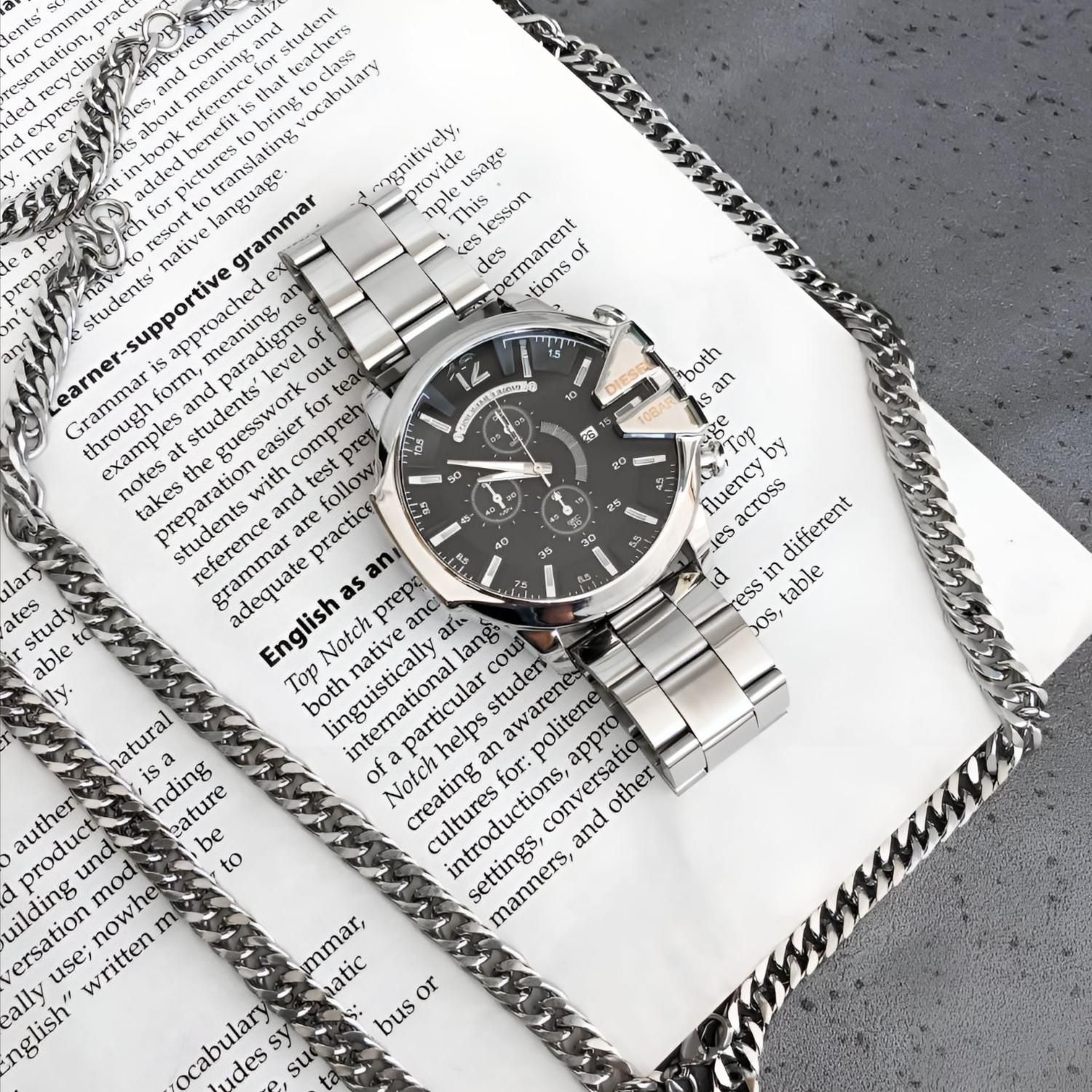ست دستبند و ساعت مدل Goldvian//نقره ای جذاب|بدلیجات|اصفهان, آفاران|دیوار