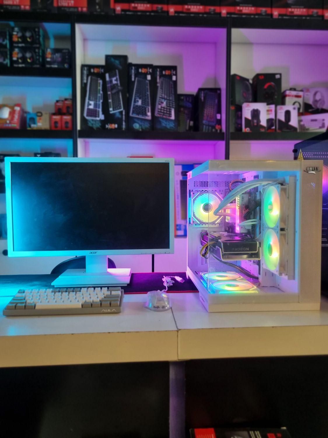 کامپیوتر گیمینگ و رندرینگ حرفه ای سفید|رایانه رومیزی|گرگان, |دیوار