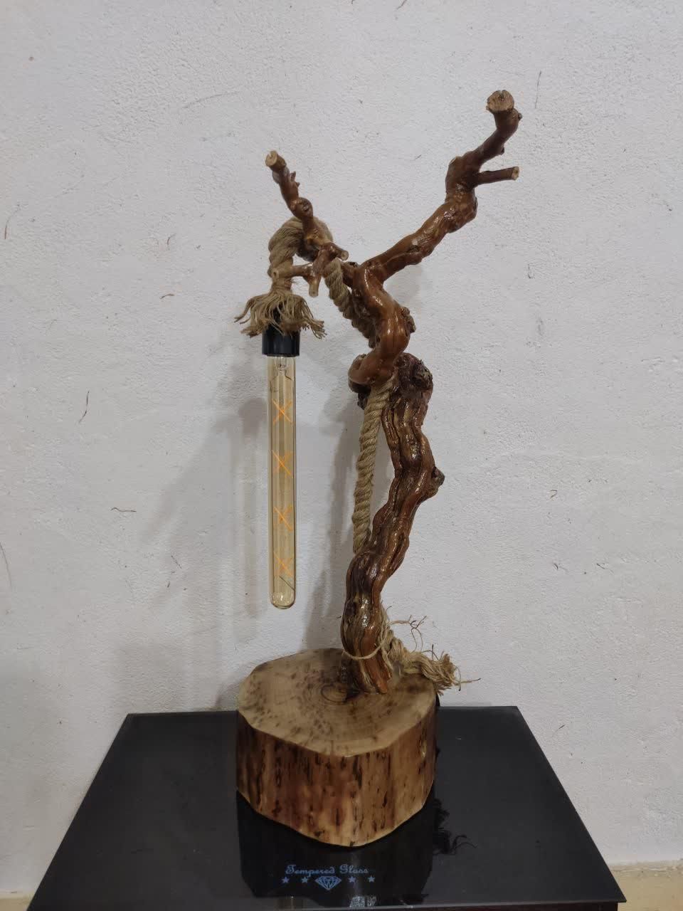 آباژورهای چوبی روستیک|چراغ خواب و آباژور|بندر ماهشهر, |دیوار