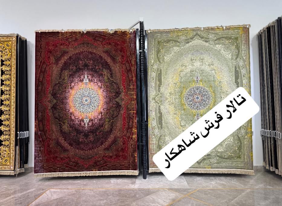 فرش نورا نقش لعیا رنگ قرمز ۱۲۰۰شانه|فرش|شیراز, شهرک سراج‎|دیوار
