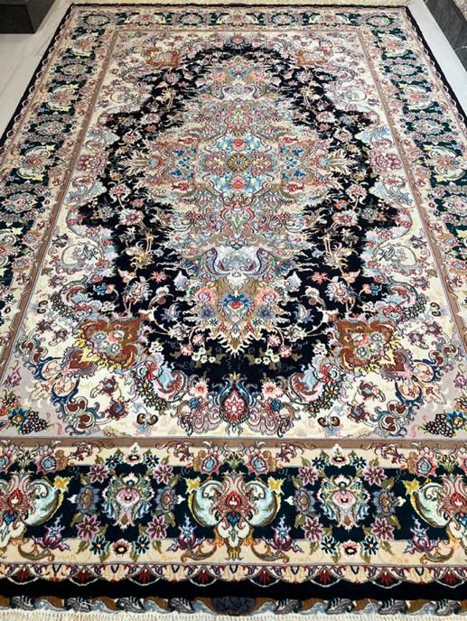 فرش جفت ۶متر دستباف طرح تبریز سالارچله ابریشم ۵۰رج|فرش|تهران, دریاچه شهدای خلیج فارس|دیوار
