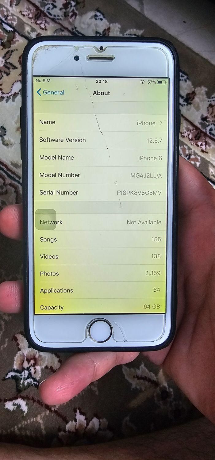 اپل iPhone 6 با حافظهٔ ۶۴ گیگابایت|موبایل|تهران, شاهد|دیوار