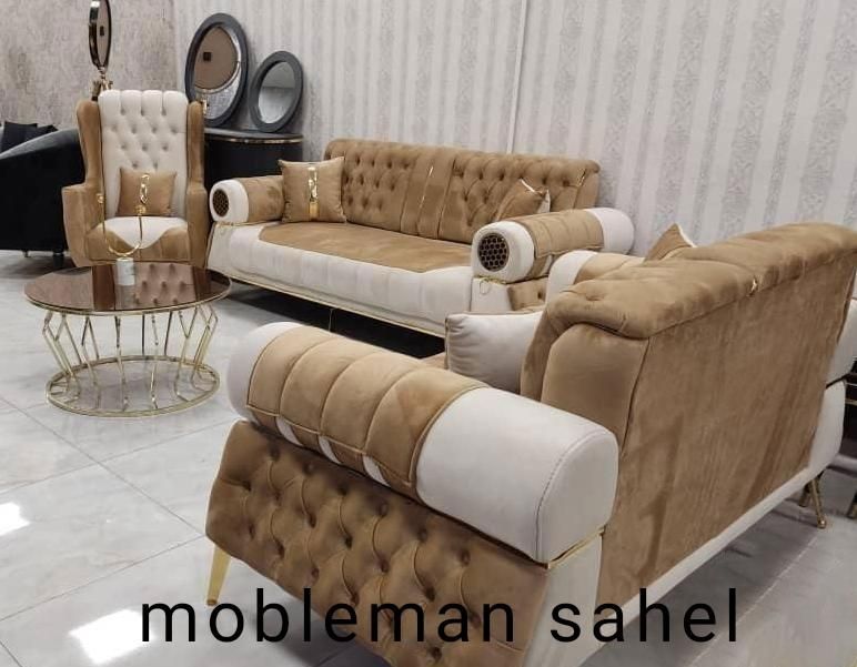 مبل راحتی کارن هفت نفره چستر لمسه شرکتی با گارانتی|مبلمان خانگی و میز عسلی|نظرآباد, رسالت|دیوار