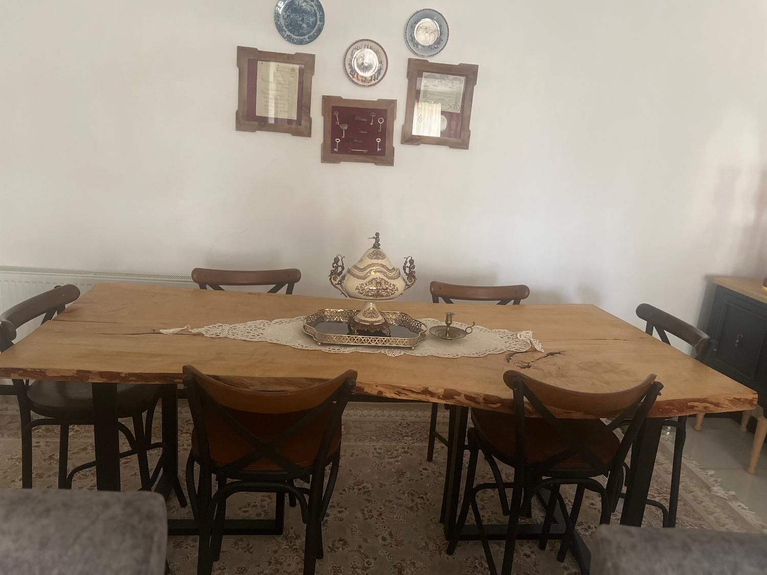 میزناهارخوری ۶ نفره|میز و صندلی غذاخوری|آبیک, |دیوار