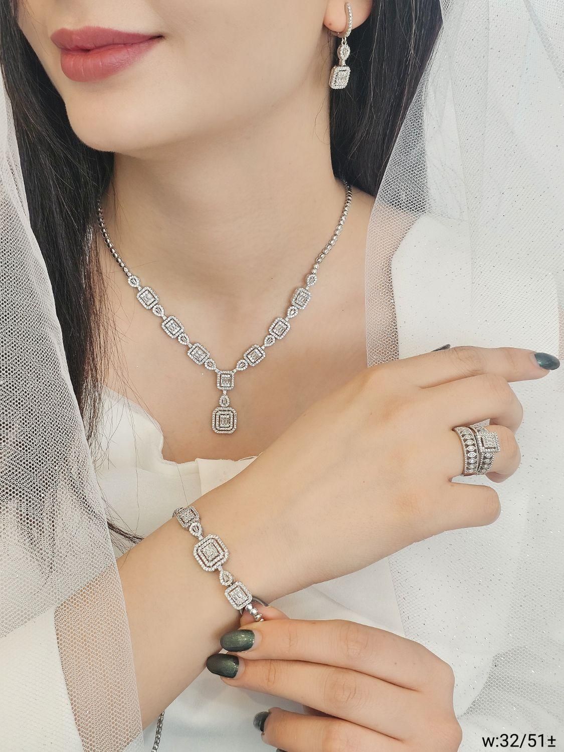 سرویس جواهری نقره آب طلا کد silver jewellery|بدلیجات|تبریز, |دیوار