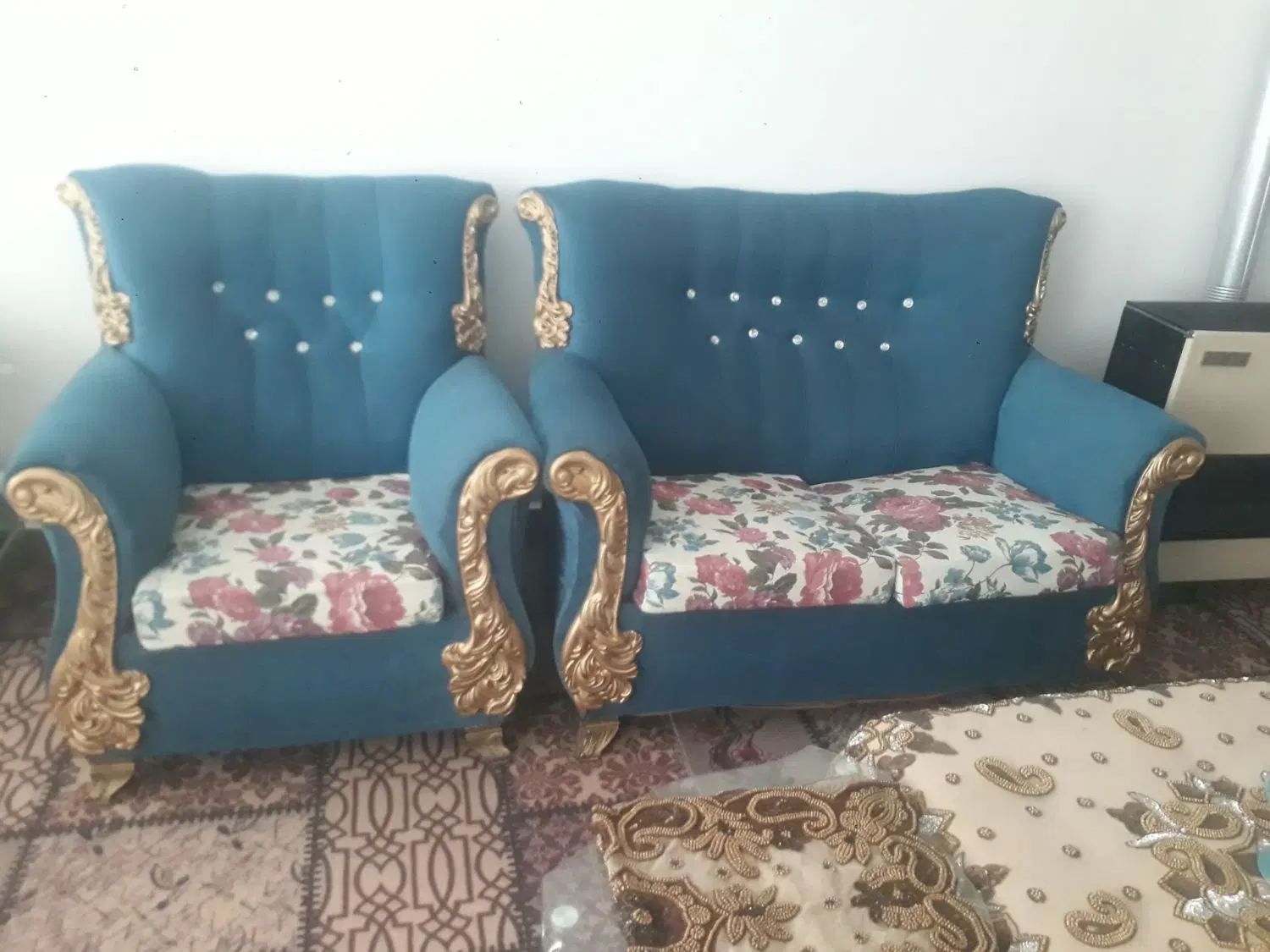 مبل 7نفره تمیز با میز و عسلی،میزناهارخوری4نفره نو|مبلمان خانگی و میز عسلی|لردگان, |دیوار