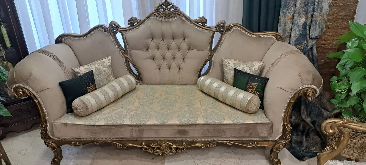 مبلمان ۹ نفره استیل در حده نو و کاملا تمیز|مبلمان خانگی و میز عسلی|تهران, امیریه|دیوار