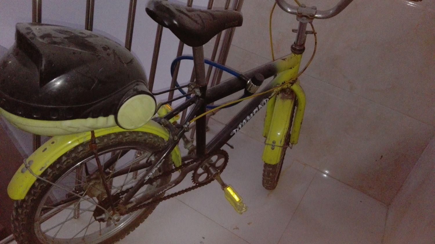 دوچرخه فسفوری رنگ سایز 16|دوچرخه، اسکیت، اسکوتر|ساوه, |دیوار