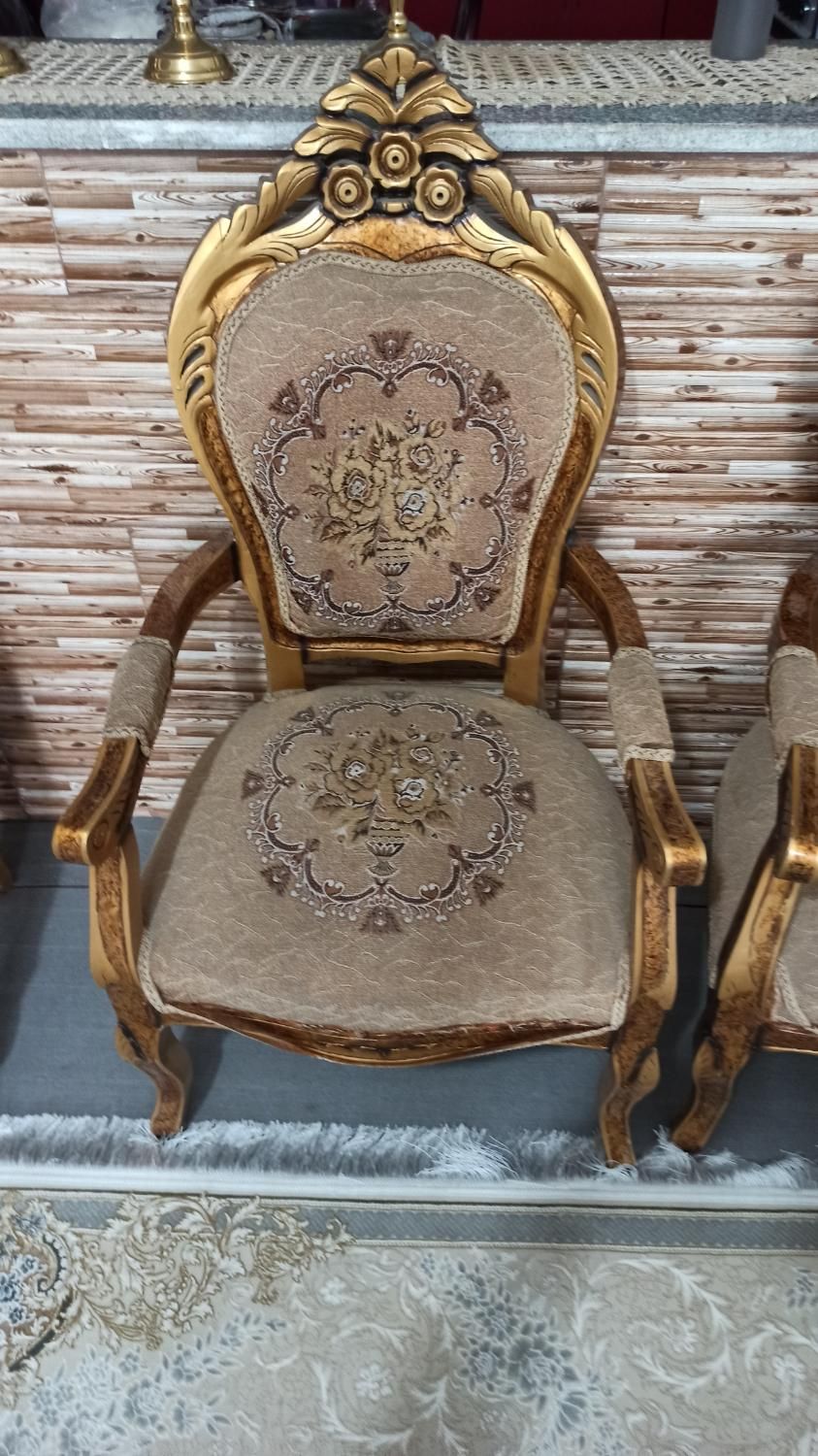 مبل سلطنتی ۹ نفره|مبلمان خانگی و میز عسلی|فسا, |دیوار