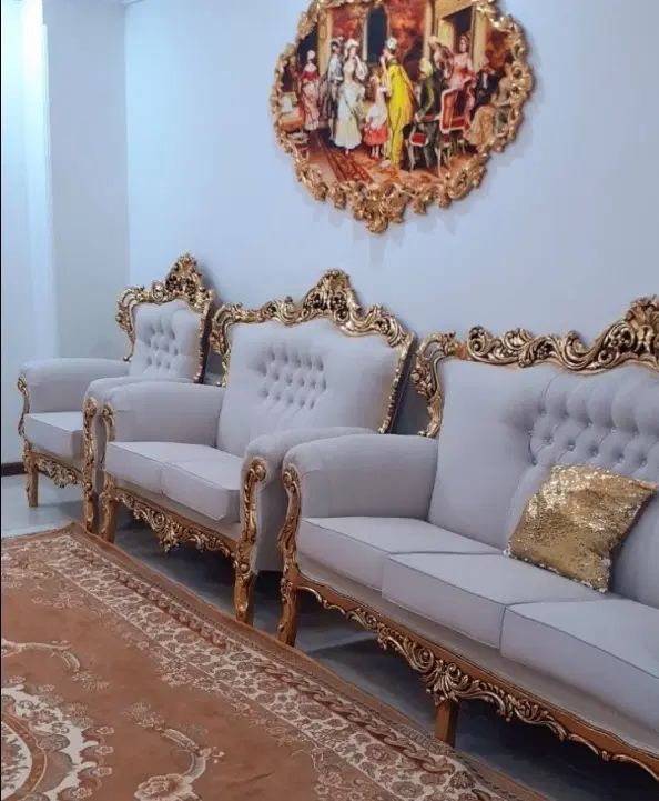 مبل استیل سلطنتی چستر سفید نونو درحدجهاز عروس|مبلمان خانگی و میز عسلی|اندیشه, شهرک مریم|دیوار