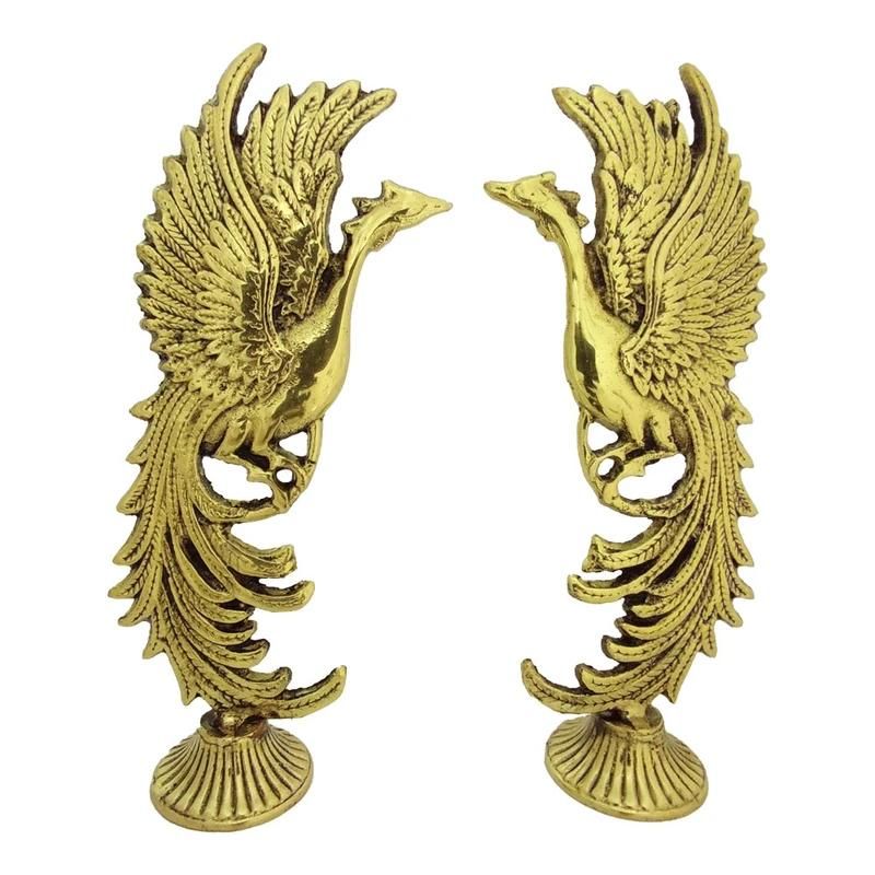 مجسمه سیمرغ برنجی برنز جفت|مجسمه، تندیس، ماکت|نسیمشهر, |دیوار