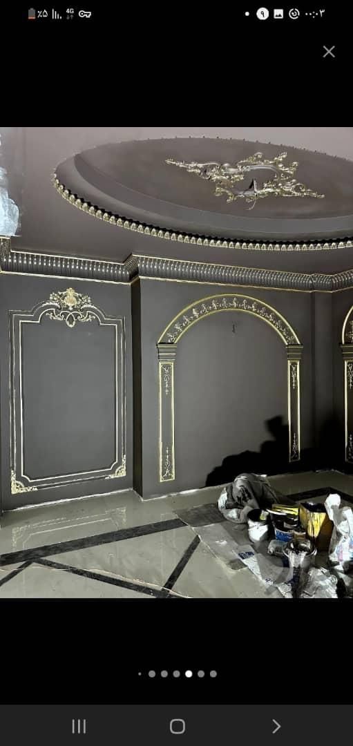 ابزارگچی گچ بری گچبری پیش ساخته پارکت کناف آماده|خدمات پیشه و مهارت|تبریز, |دیوار