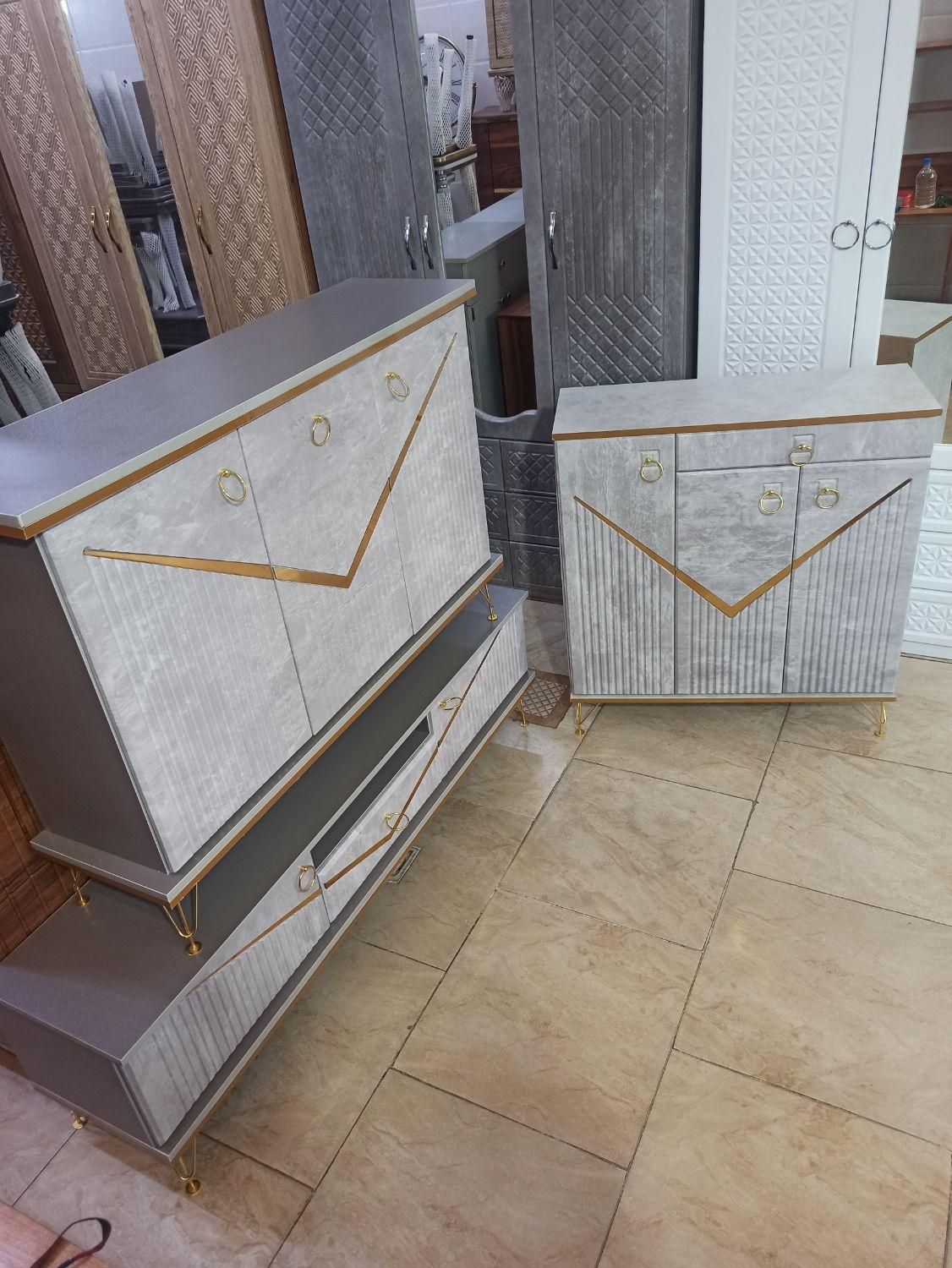 آینه کنسول مدل باران|بوفه، ویترین، کنسول|کاشان, |دیوار