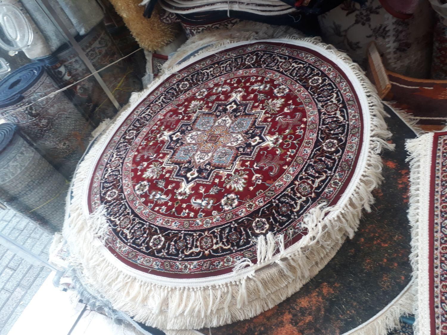 فرش آشپزخانه هریس دایره ۷۰۰شانه سایز ۱×۱ متر گرد|فرش|تبریز, |دیوار