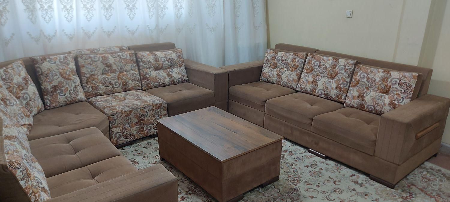مبل راحتی ۸ نفره زیبا و راحت با قابلیت تغییر چینش|مبلمان خانگی و میز عسلی|تهران, حکیمیه|دیوار