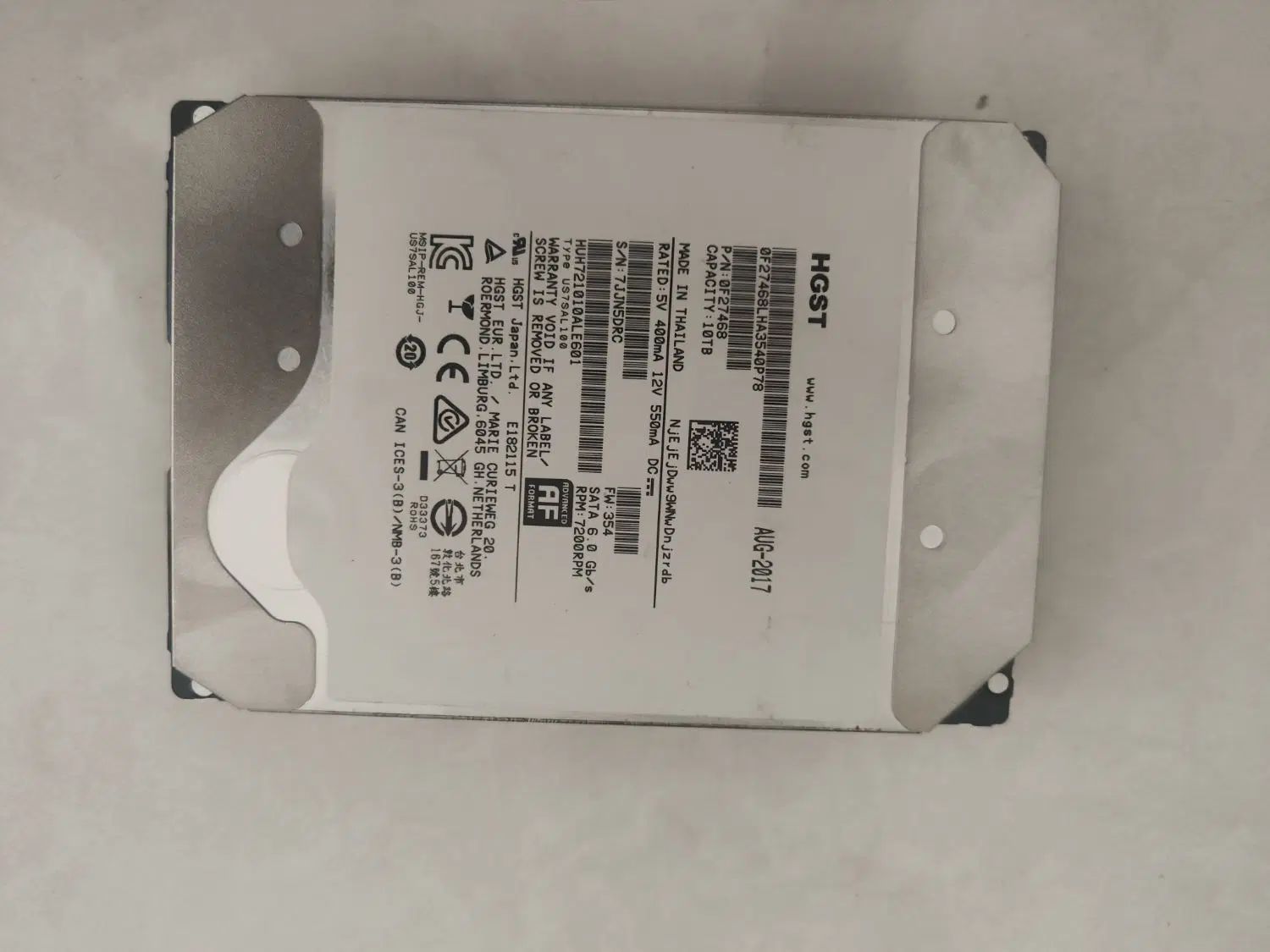 هارد ۱۰ ترا hgst 10tb کامپیوتر و دوربین مداربسته|قطعات و لوازم جانبی رایانه|تهران, هاشمی|دیوار