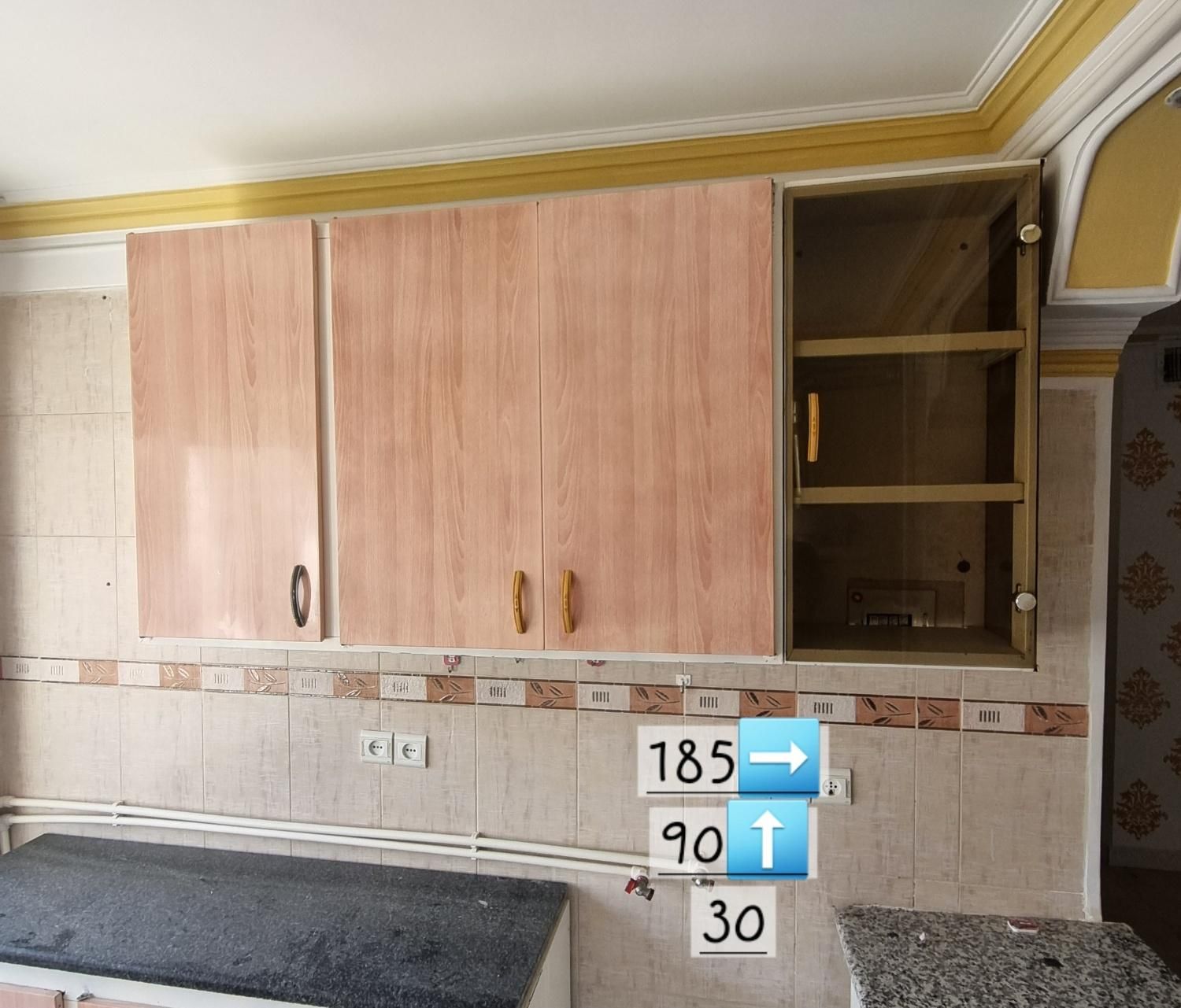 کابینت فلزی ابگرمکن هود|آب‌چکان و نظم‌دهنده ظروف|تویسرکان, |دیوار