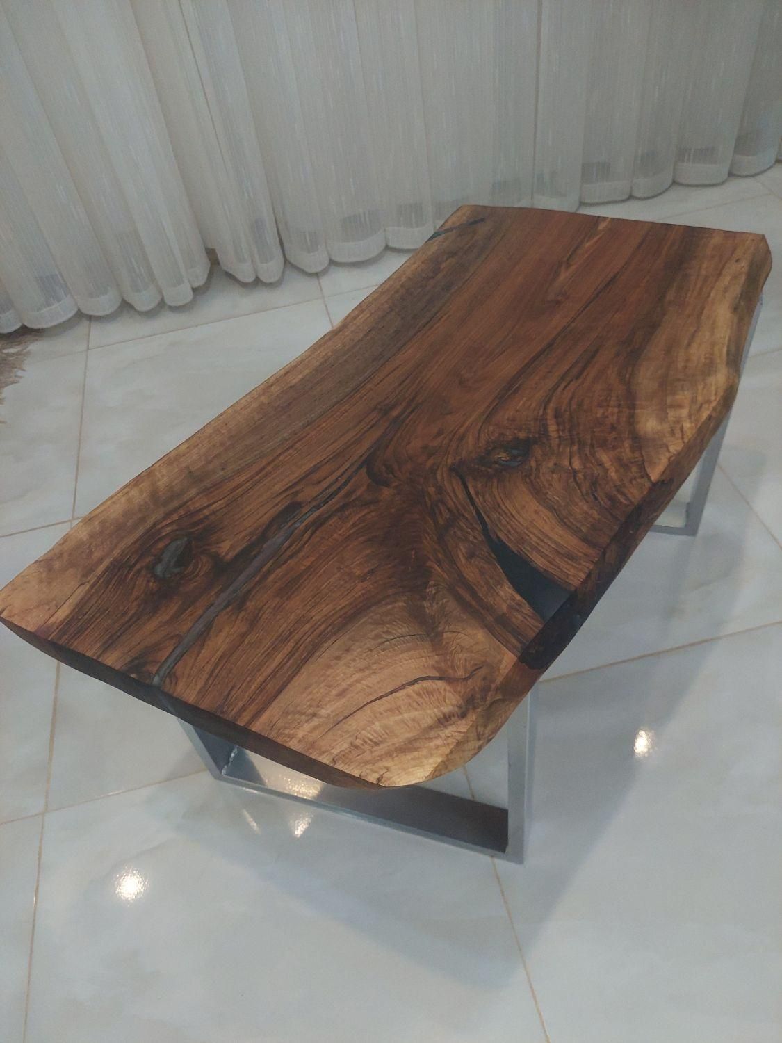 انواع میز چوب طبیعی روستیک و رزینی|مبلمان خانگی و میز عسلی|شهرضا, |دیوار