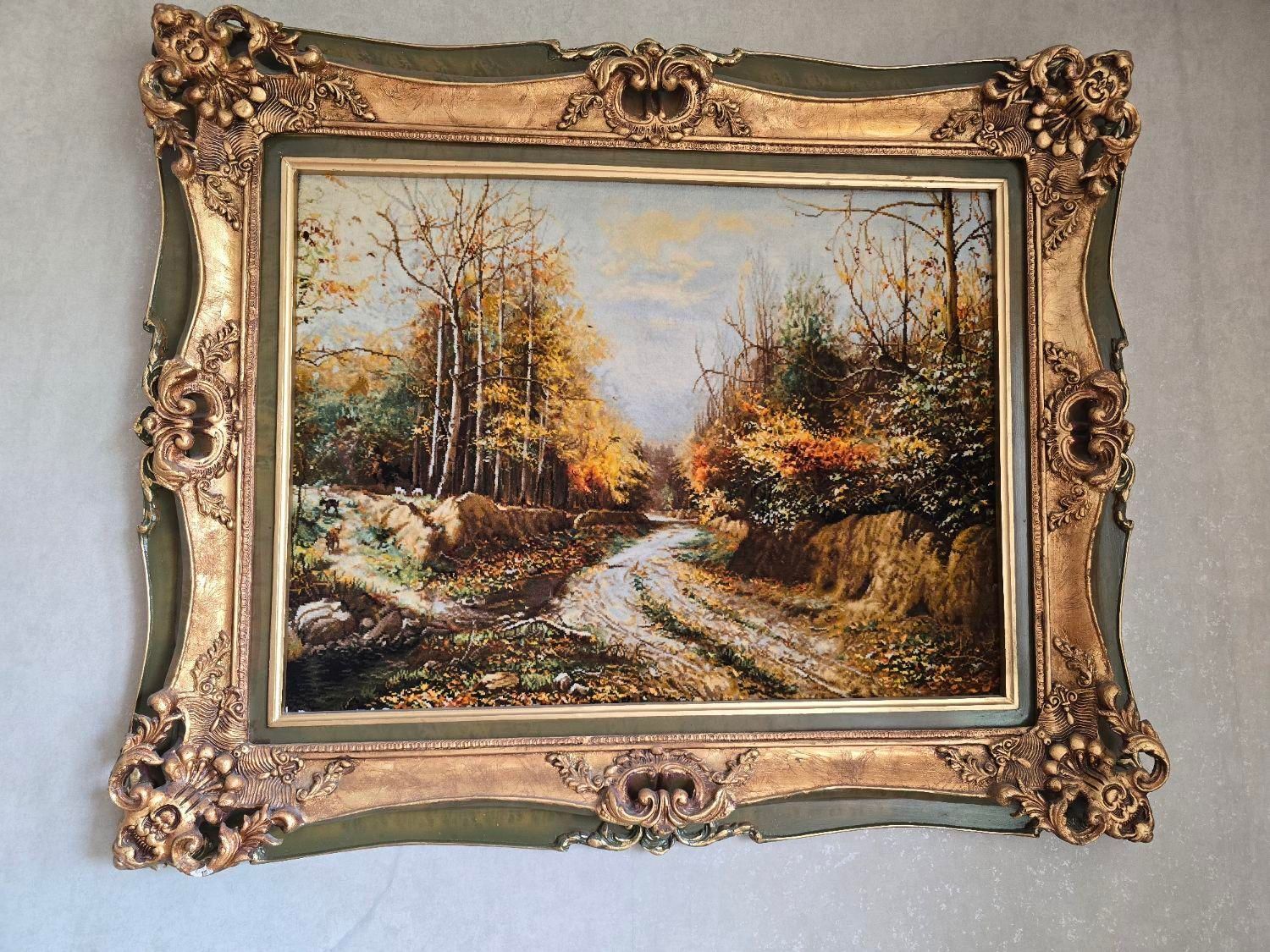 ۲ عدد تابلو فرش دستباف|تابلو فرش|اصفهان, مهرآباد|دیوار