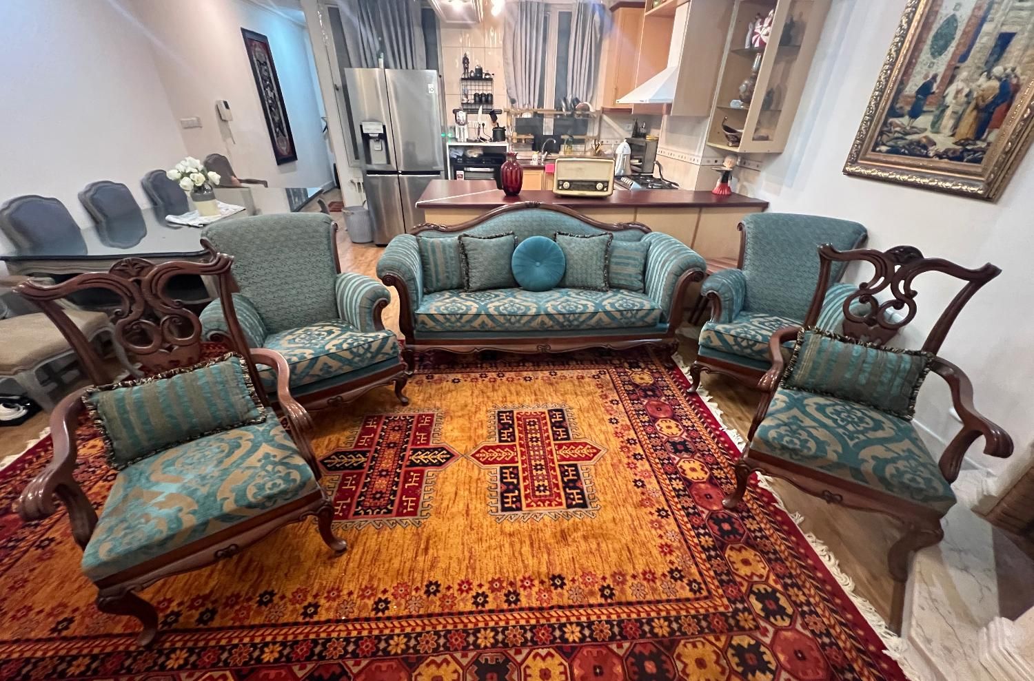 مبلمان ۷ نفره ترک اصل در حدنو|مبلمان خانگی و میز عسلی|تهران, جنت‌آباد مرکزی|دیوار