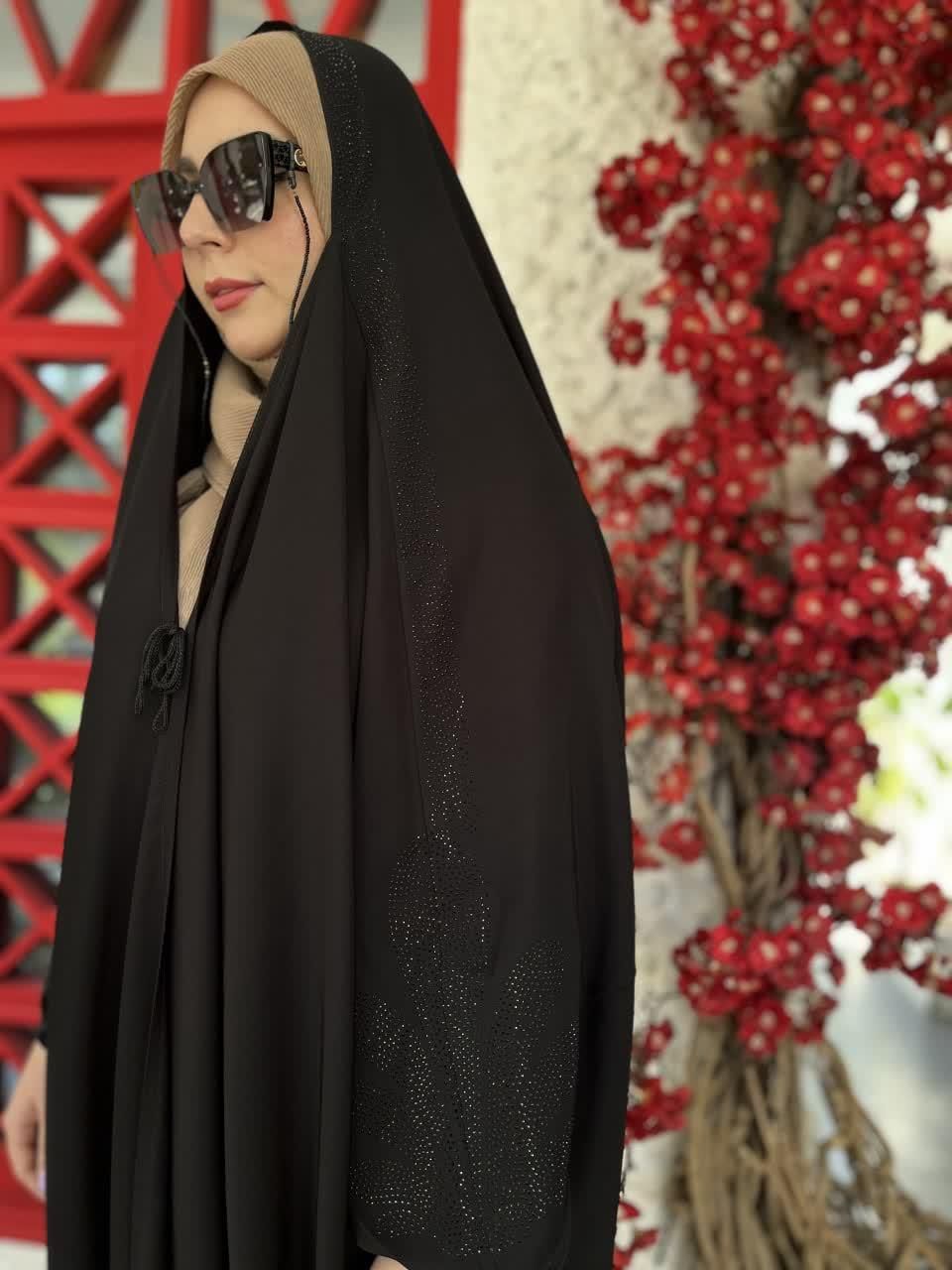 چادر مشکی عربی جده نگیندار کرپ (خرید از تولیدی)|لباس|مشهد, وحدت|دیوار