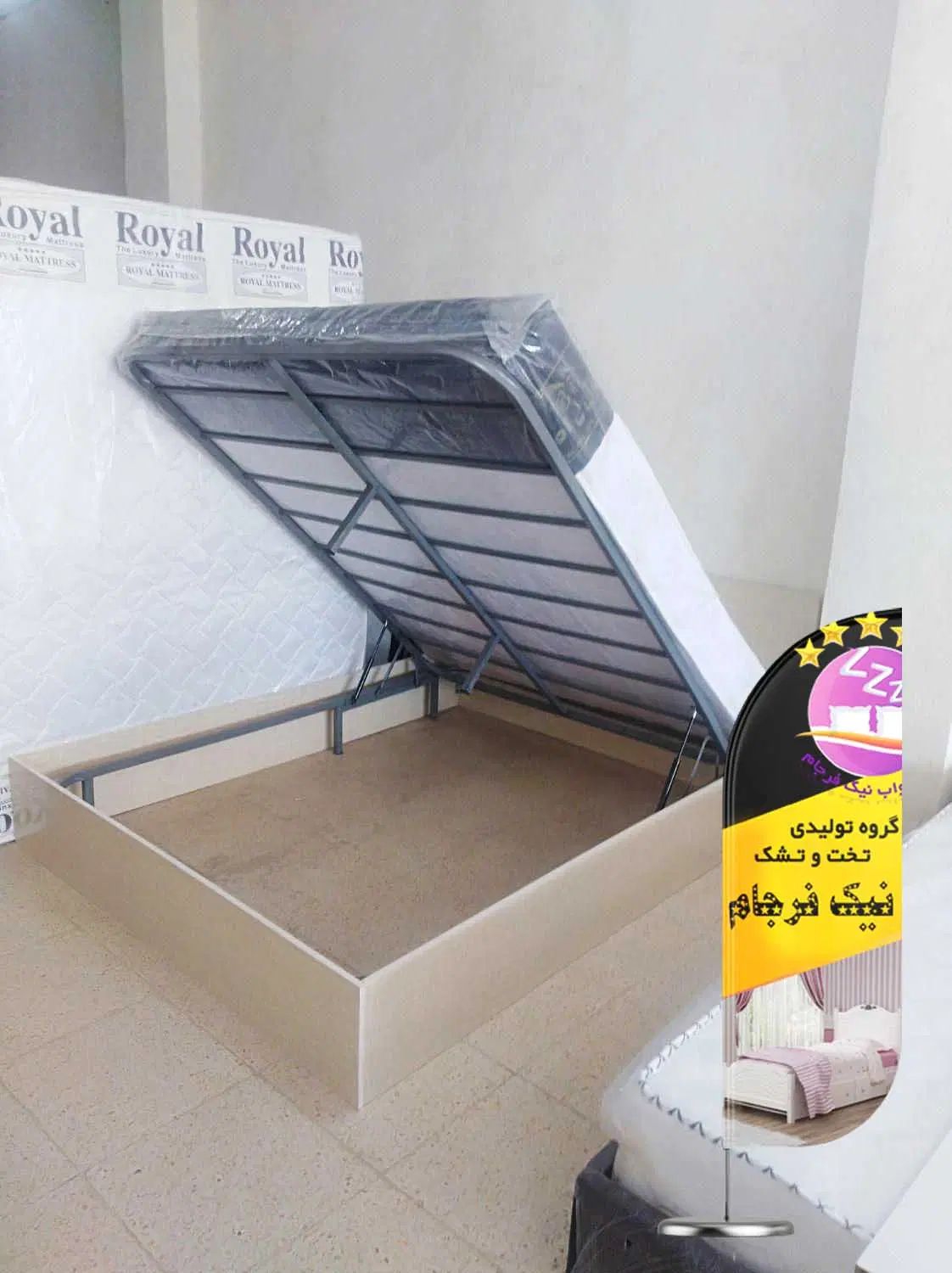 کَف‌تخت فلزی ساده، جک‌دار، باکسی یکنفره و دونفره|تخت و سرویس خواب|مشهد, سپاد|دیوار