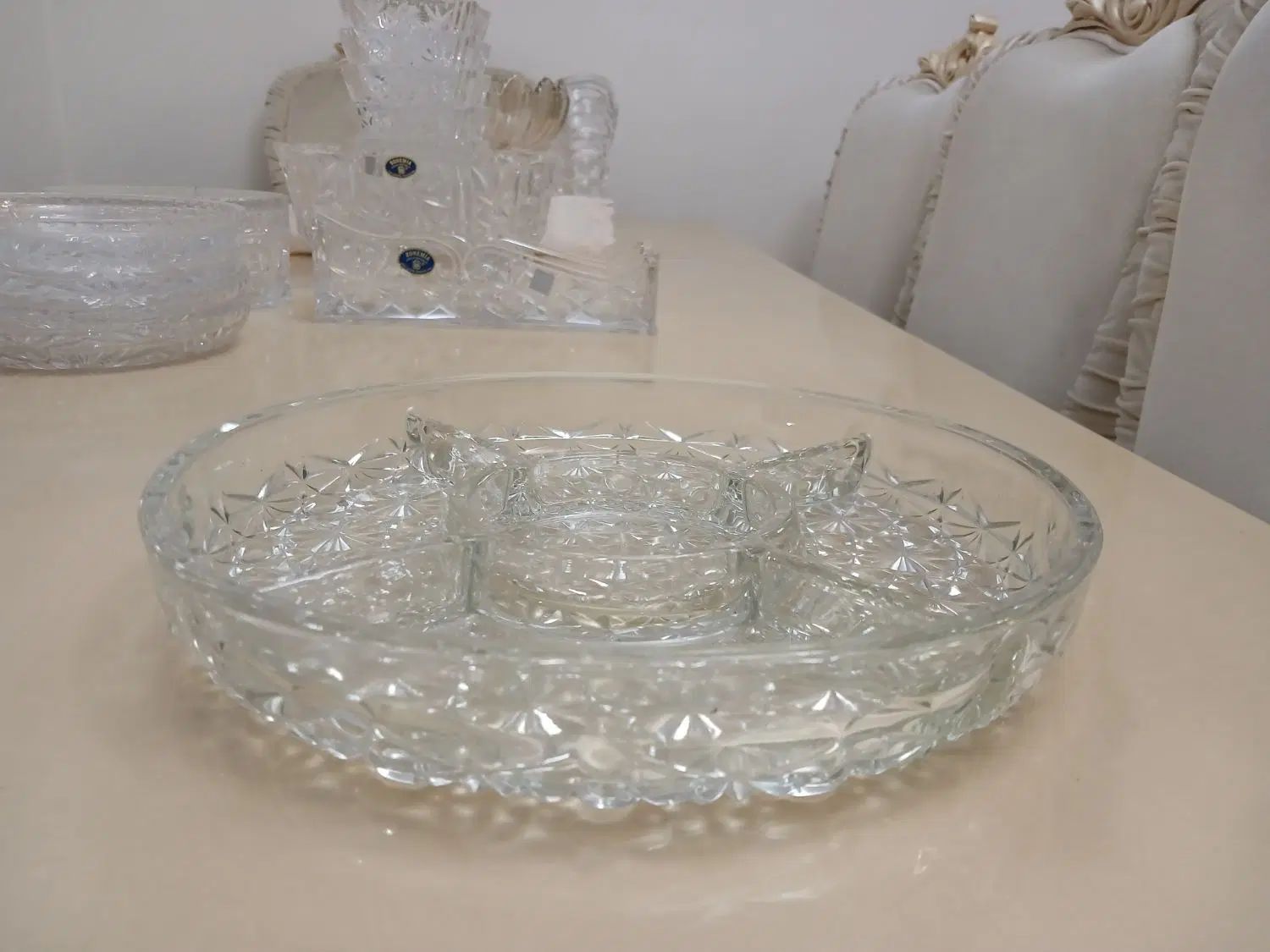 ست سه‌تایی کریستال اصل Royal France Cristal|ظروف سرو و پذیرایی|تهران, مهران (سیدخندان)|دیوار