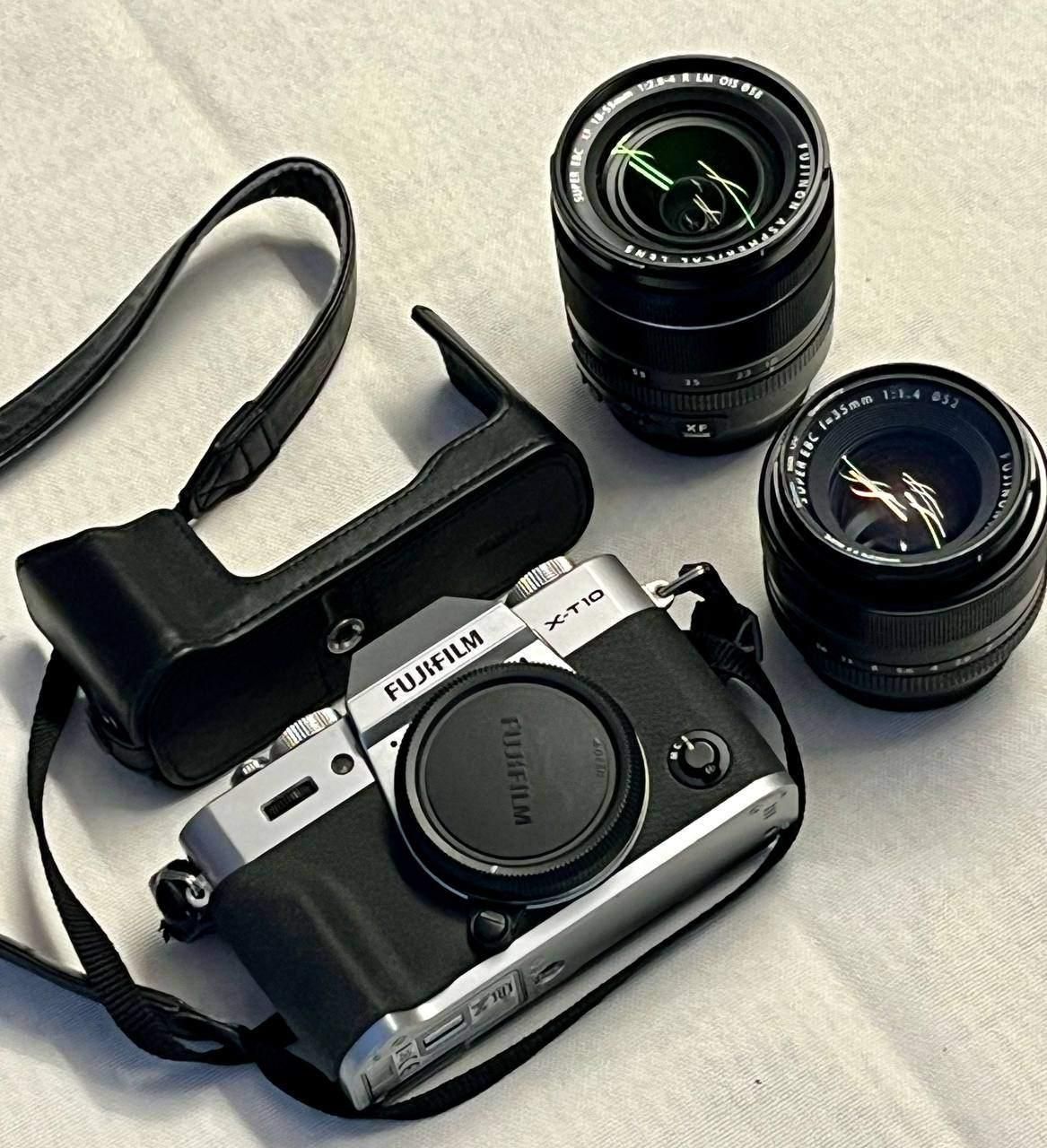 دوربین فوجی Fuji XT 10 mirrorless + 35mm+18-55|دوربین عکاسی و فیلم‌برداری|تهران, کوی فراز|دیوار