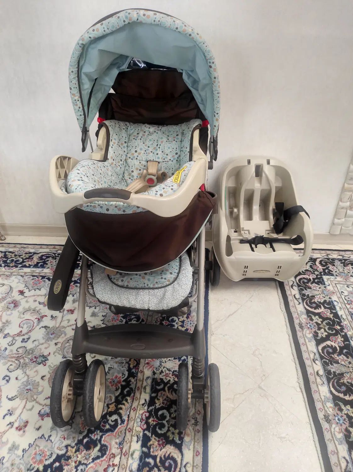 ست کالسکه، کریر و صندلی غذای بچه برند GRACO|اسباب و اثاث بچه|تهران, طرشت|دیوار