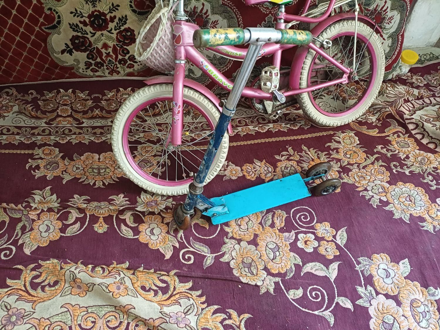 دوچرخه ی دخترانه واسکوتر|دوچرخه، اسکیت، اسکوتر|گلستان (تهران), |دیوار