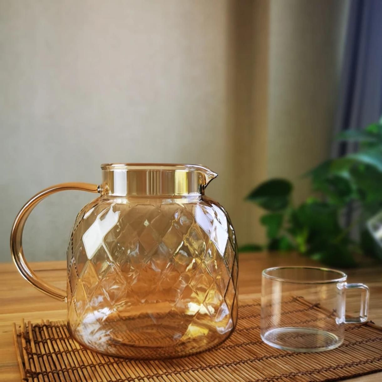 قوری پیرکس شامپاینی شعله مستقیم|قوری، کتری، قهوه‌ساز دستی|تبریز, |دیوار