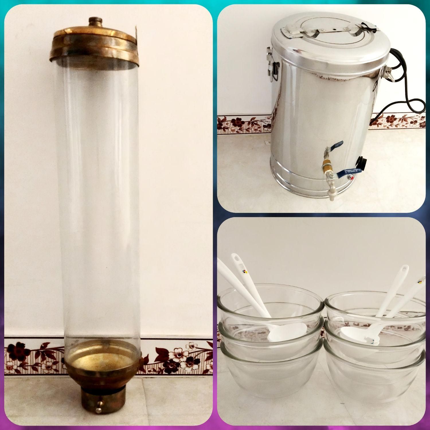 سماور برقی - سیلو قهوه شیشه‌ای - ظرف شیشه‌ای|کافی‌شاپ و رستوران|سرپل ذهاب, |دیوار